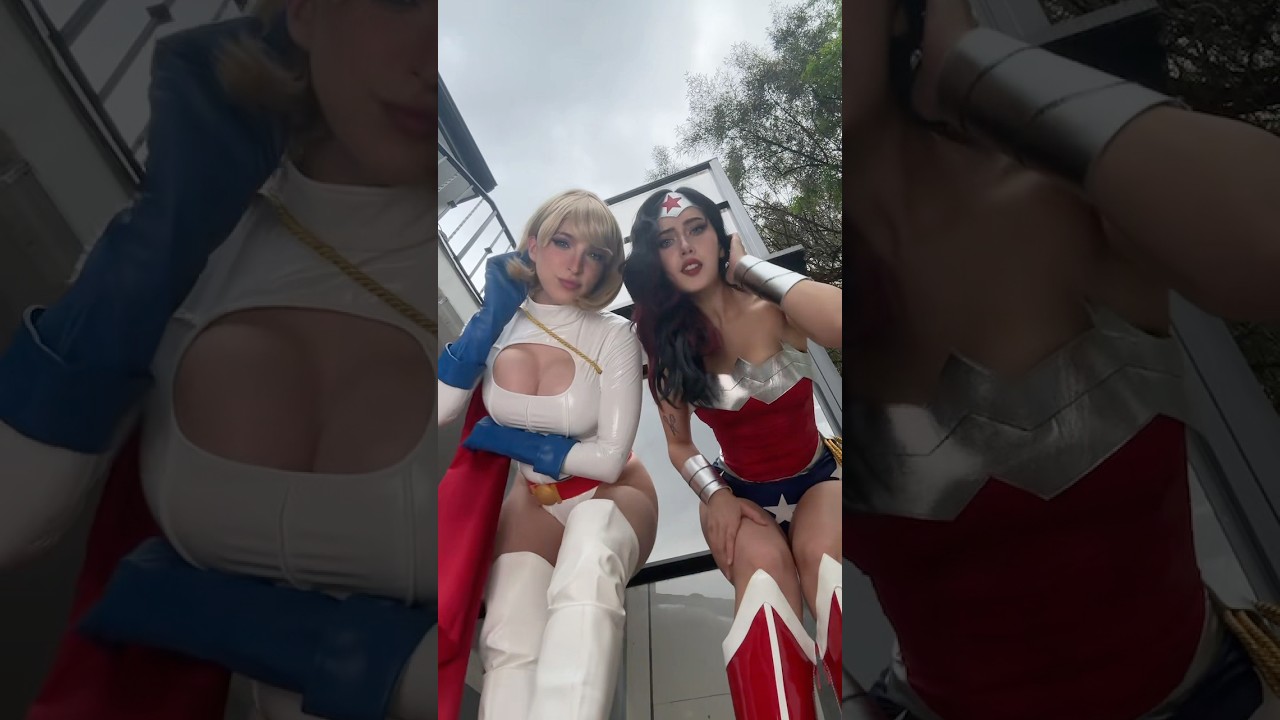 this trend is actually so cute lol @Candylion #wonderwoman #cosplay #powergirl