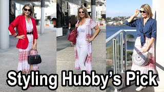 Styling Hubby's Pick - See what looks I create from one dress picked by Hubby