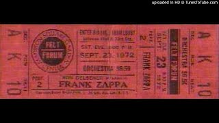 Frank Zappa/Grand Wazoo Orchestra - Think It Over (The Grand Wazoo) NYC Felt Forum, Sept. 23, 1972