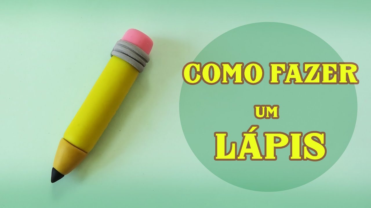Faça um LÁPIS - Tutorial Fácil Biscuit, Clay, plastilina e Pasta ...