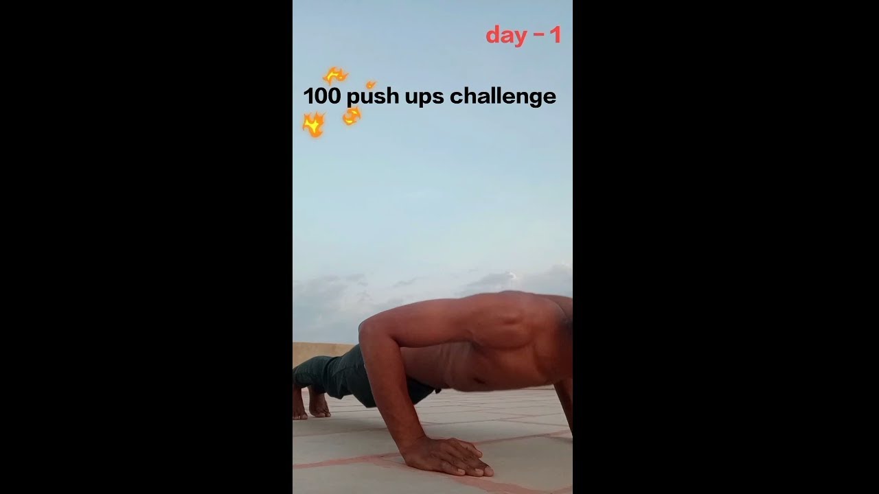 100 push up challenge 🔥 day 1 #gymlife #gym #homemade #video #viral # ...