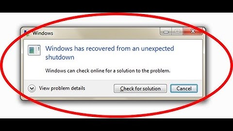 windows has recovered from an unexpected shutdown - blue screen