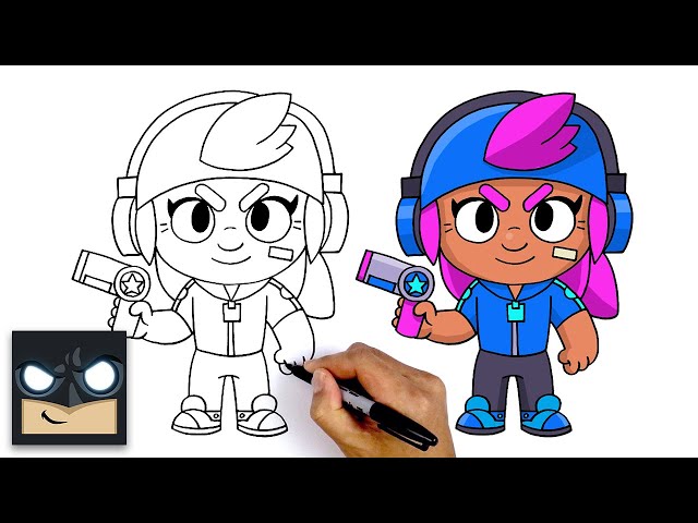 How To Draw Brawl Stars Star Shelly Myhobbyclass Com - shelly brawl stars drawing