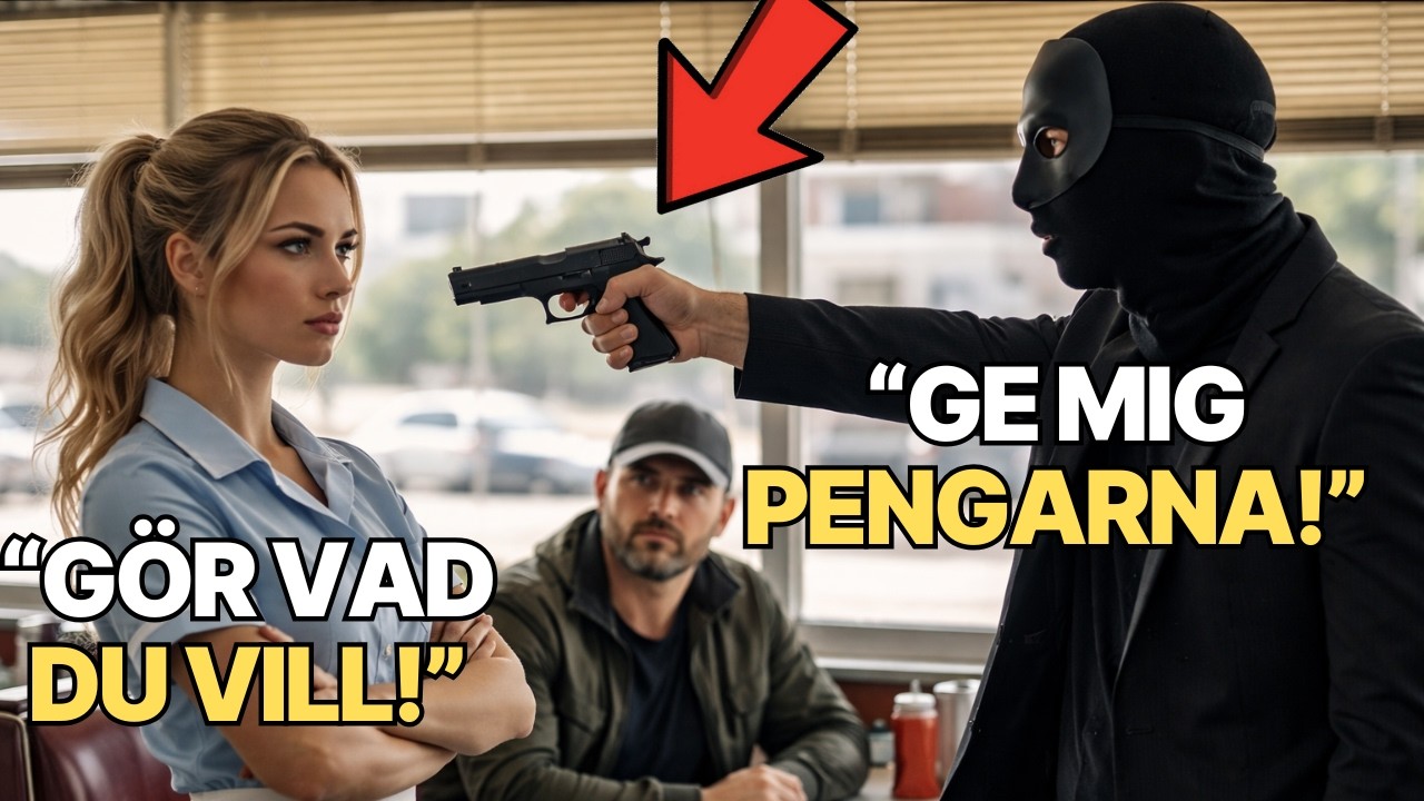 Hon stod helt lugn under rånet – mannen i hörnet förstod vem hon var!