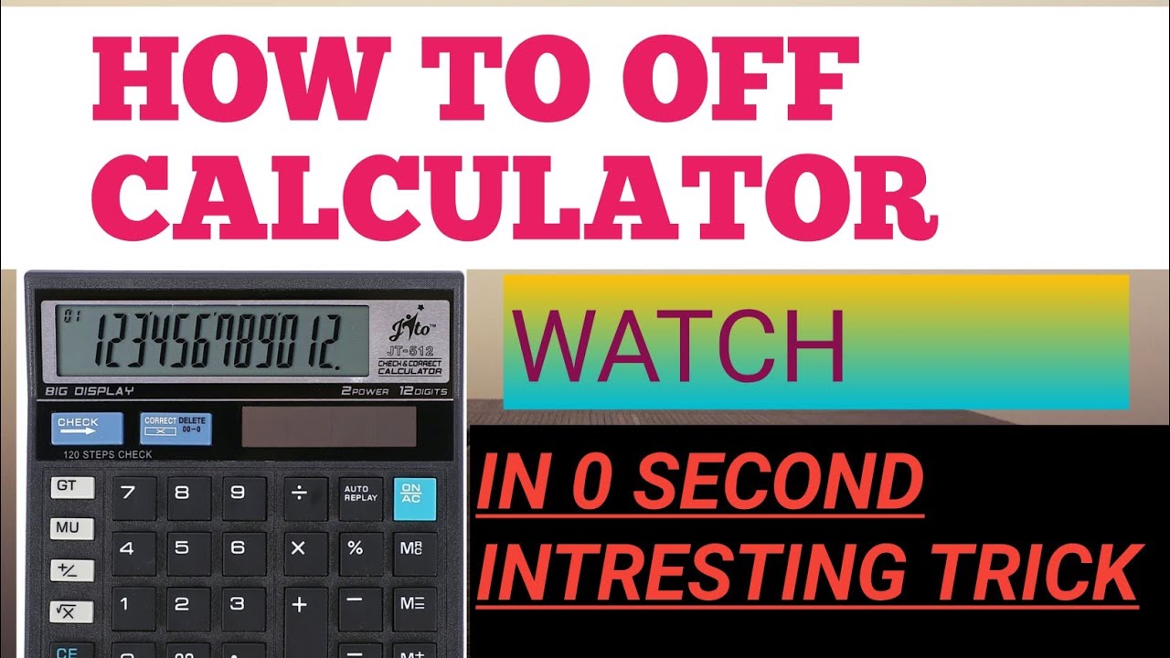 How to off calculator calculator trickcalculatortrick YouTube