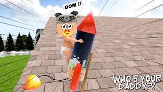 Çatıdaki Havai Fişeğe Binip Uçtum!! Yaramaz Bebek - Panda ile Who's Your Daddy? screenshot 5