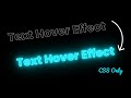 CSS Text Hover Animation Effects