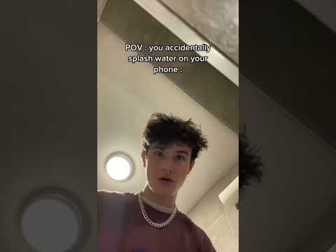 When you splash water on your phone #shorts