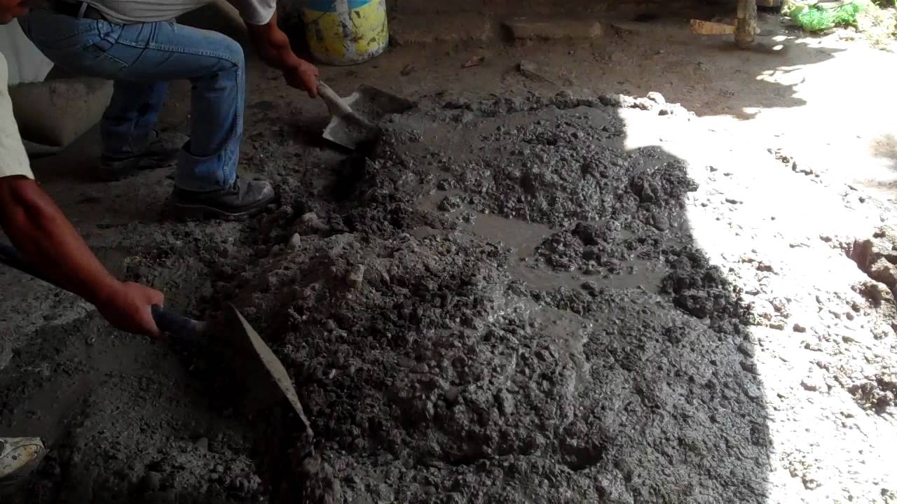 More How to Mix and Pour Cement by Hand - YouTube