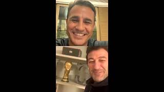 Simpatica diretta Instagram di Fabio Cannavaro con Ciro Ferrara