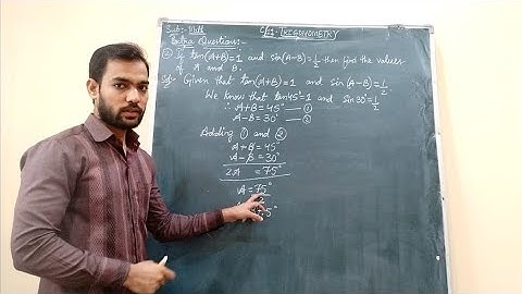 Chapter/11. Trigonometry (Important Extra Questions)