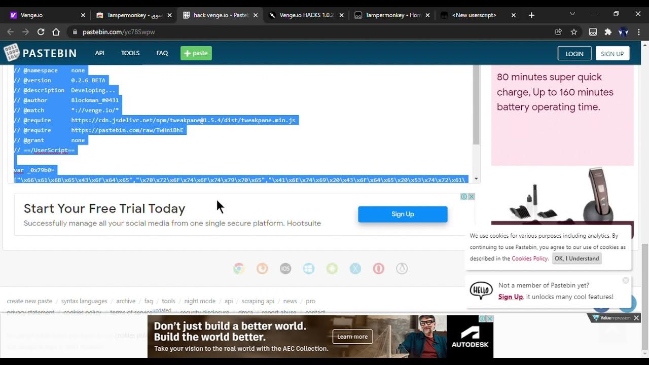 Venge io Hack WOrking now!!!!!!!! YouTube