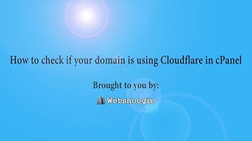 How to check if your domain is using Cloudflare in cPanel - Websnoogie