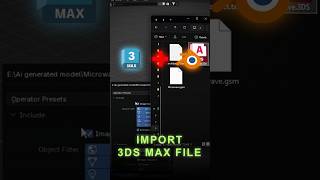 import 3dsmax file #blender3d #blender3dartist #blender #blendercommunity #blendertutorial #3dsmax