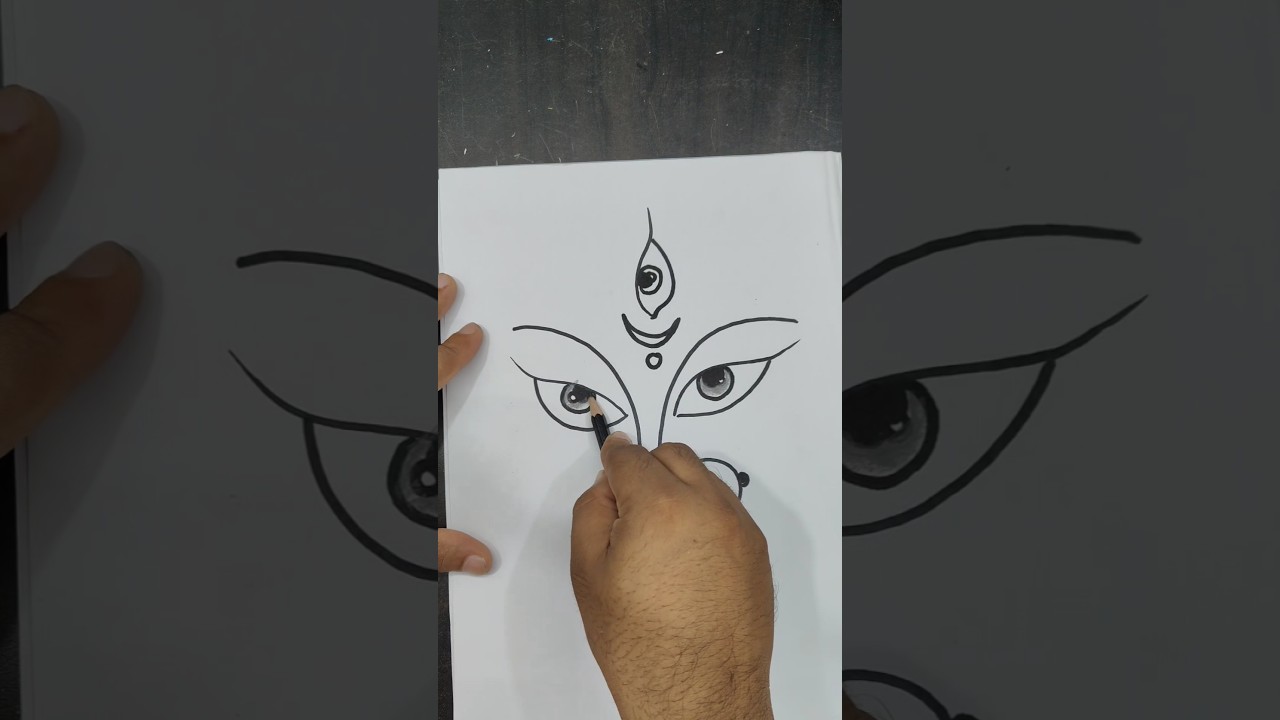 Durga Eyes Drawing ✨|Durga Puja Special Shorts|