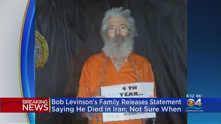 Bob Levinson's Family Releases Statement Saying He Has Died