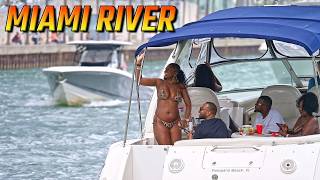 Miami River Florida - Boats in 4K