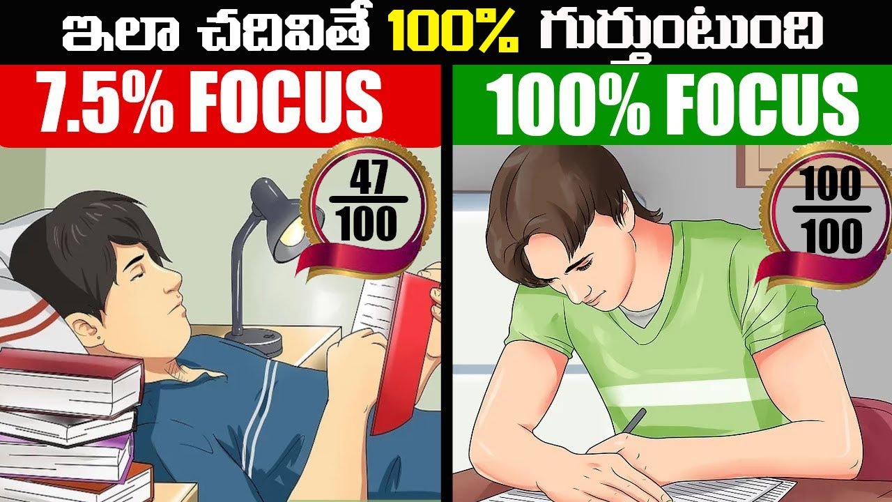 తెలివిగా చదవడం నేర్చుకోండి || చదవడానికి సరైన మార్గం|| How to Study in Exam Time in Telugu