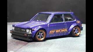 '81 Toyota Starlet KP61 Custom by HotWheels w/ Top Player 3D wheelswap tutorial Premium Car Culture