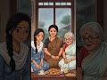 Barsaat, pakode, aur ghar ka sukoon 🌧️🌿 #animation #ghibli #shorts #indianvillage #villagelife