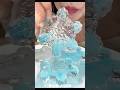 雪の結晶型氷❄️#asmr #咀嚼音 #mukbang #iceeating #氷を食べる音