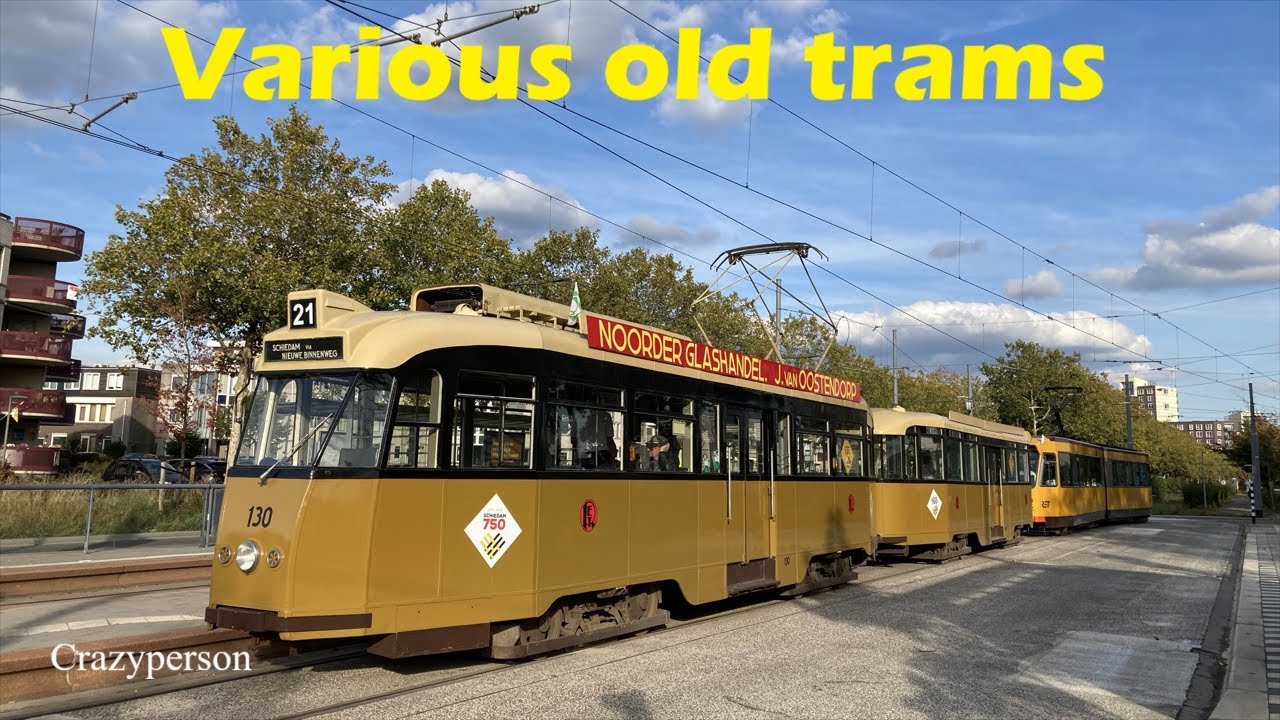Oude Trams in dienst en RET - 750 jaar Schiedam | Tram Rotterdam