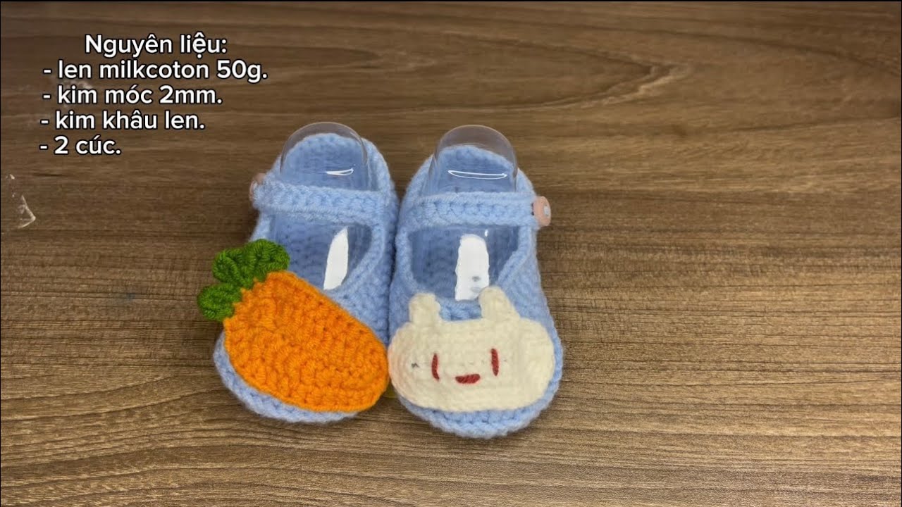 Hướng dẫn móc đôi giày xinh cho bé cực chi tiết 