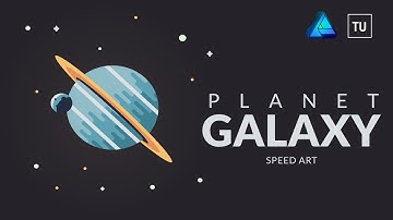 Affinity Design speedart : planet Flat design by Tutsup®