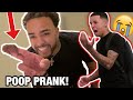 POOP ON MY BROTHERS HAND PRANK!  *hilarious reaction* 💩