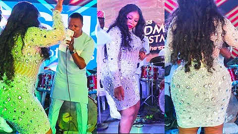 Moment Wunmi Toriola Spends N1 Million On Lanre Teriba On Stage As Faithia & Femi Adebayo Watch