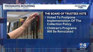 Library votes to postpone recent policy changes, officials say