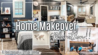 HOME MAKEOVER MARATHON 2023 :: 3 BEDROOM TRANSFORMATIONS + LIVING ROOM MAKEOVER on a BUDGET