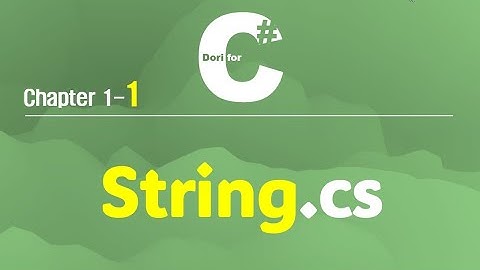 C# 강의 Winform) 1 string