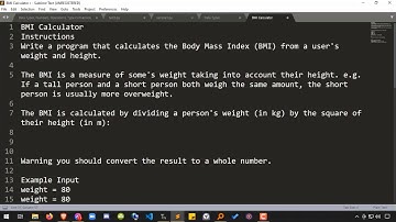 11.1 - BMI Calculator Coding Challenge