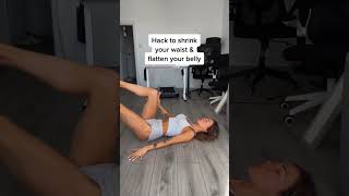 Hack to shrink your waist & flatten your belly pooch | Deep Core exercises screenshot 3