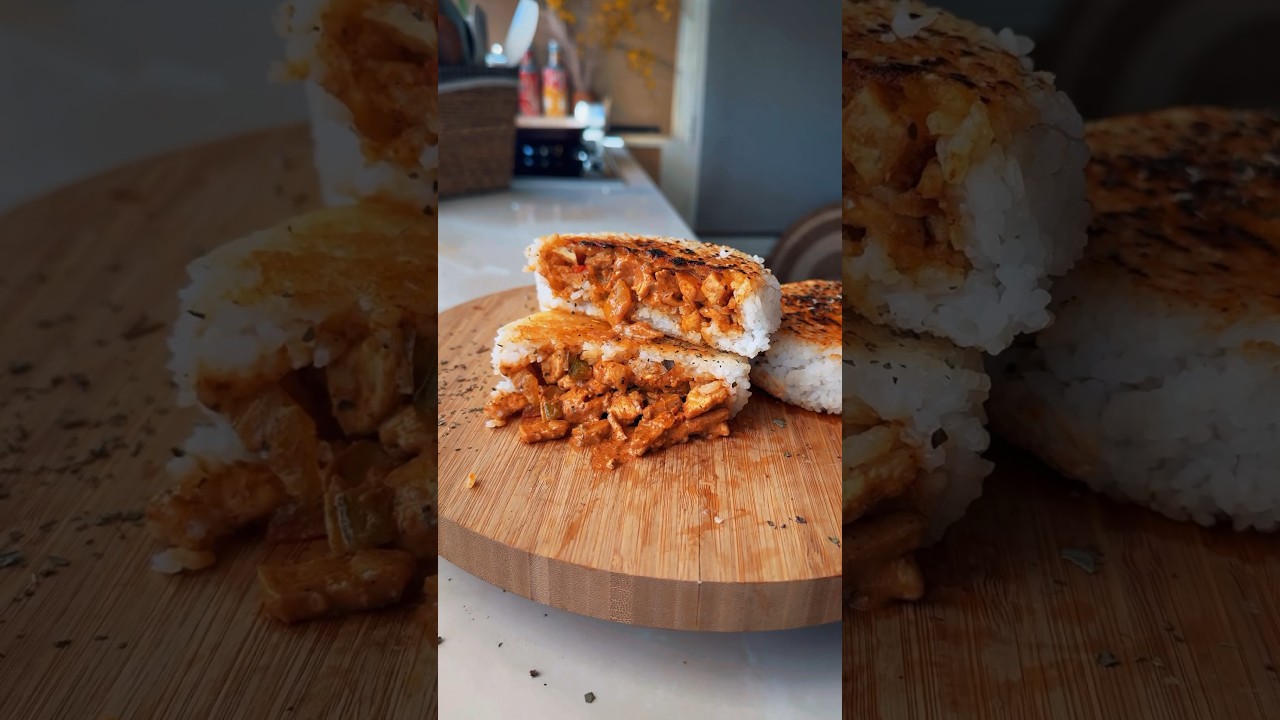 Chicken stuffed rice buns 🍙 