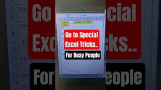 Go to Special Excel Tricks #excel #shorts