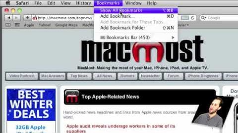 Safari Bookmarks Bar Folders (MacMost Now 367)