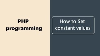 How to set class constant - PHP Programming online tutorials
