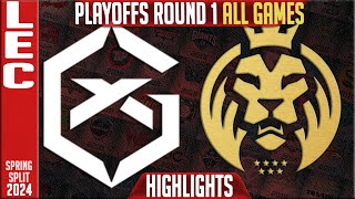 GX vs MDK Highlights ALL GAMES | LEC Spring Playoffs 2024 Lower R1 | GiantX vs Mad Lions KOI