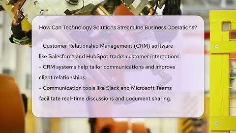 How Can Technology Solutions Streamline Business Operations? - Talking Tech Trends
