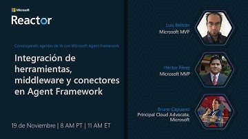 Integración de herramientas, middleware y conectores en Agent Framework