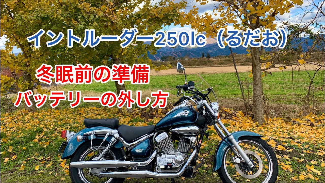 イントルーダー250冬眠準備【バッテリーの外し方】 - YouTube