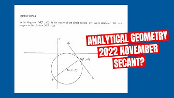 Analytical Geometry Question 4 Grade 12 Maths Paper 2 November 2022