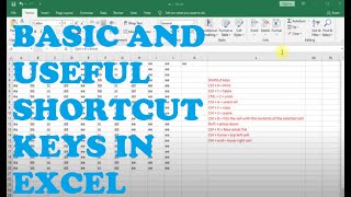 Tagalog Microsoft Excel Tutorial | Basic and useful shortcut keys in excel