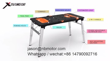 Xracing 7 in 1 Portable multifunction aluminum folding workbench work bench platform