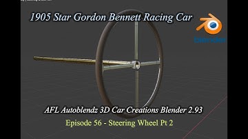 Blender Car Modelling Tutorial of a 1905 Star Gordon Bennet Ep 56 Steering Wheel Pt 2 #blender