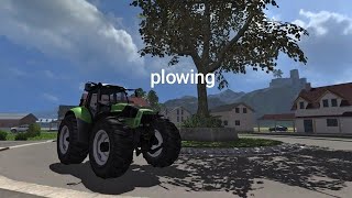 farming simulator 2011- plowing