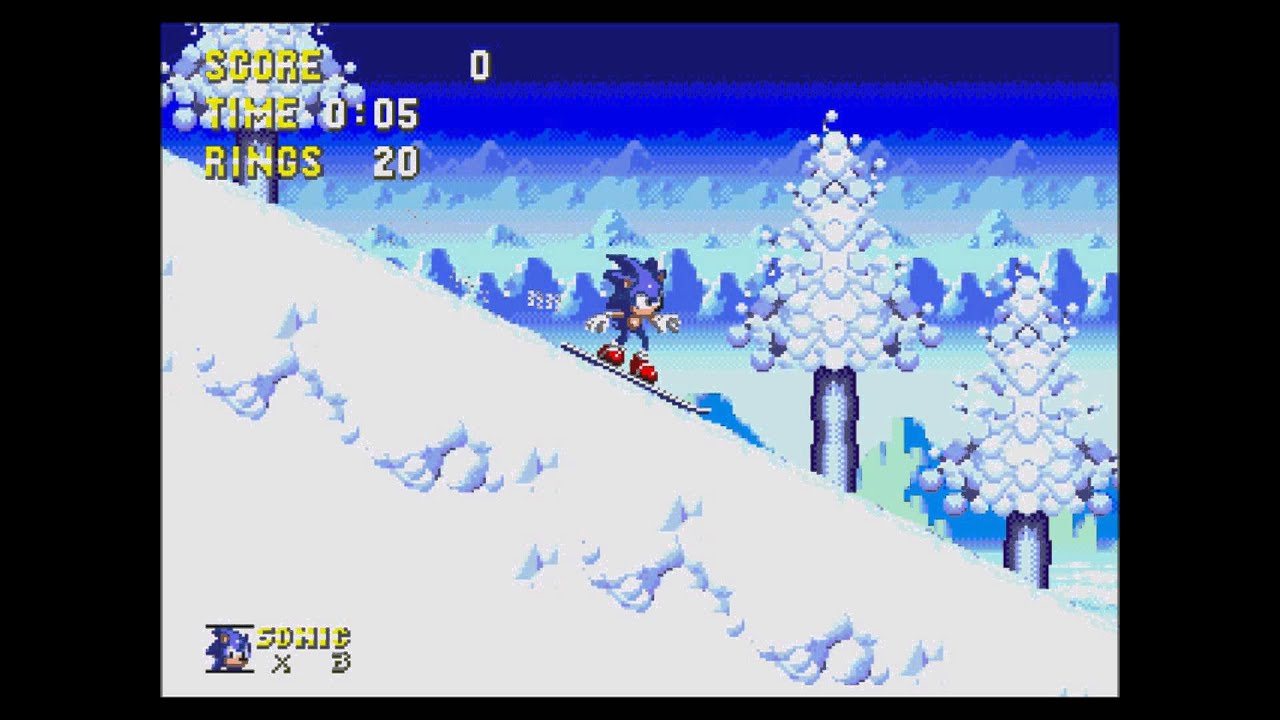 Sonic 3 Ice Cap Zone Act 1 Remastered (2011) - YouTube