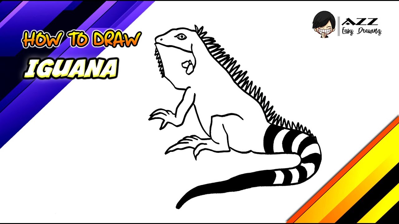 How to draw Iguana - YouTube